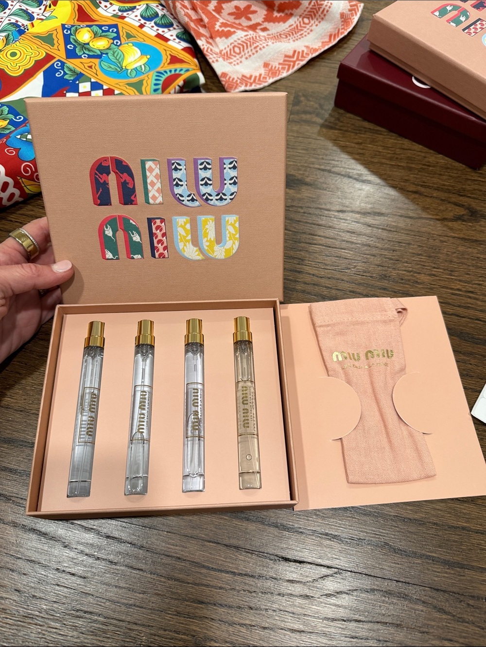 Miu Miu Gift Set with 4 10 ml perfume sprays